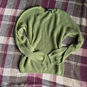 Green Women's Fishnet Sweater